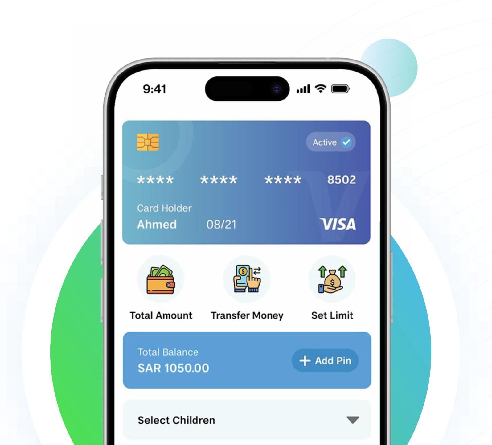 Family using the app